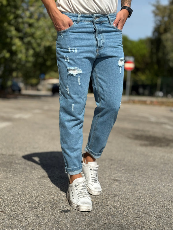 Jeans A.D cropped interemdio rotturine